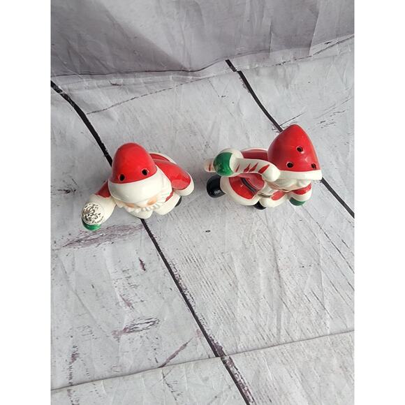 1950s Vintage Salt Pepper Shakers NAPCO Santa & Mrs. Claus Bell Ringers - Picture 4 of 14